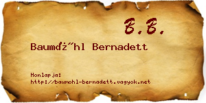 Baumöhl Bernadett névjegykártya